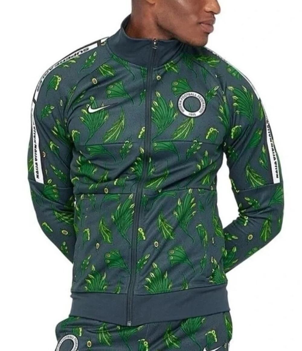 Nike Nigeria Soccer Super Eagles Windrunner Track Jacket Mens S Green Athletic